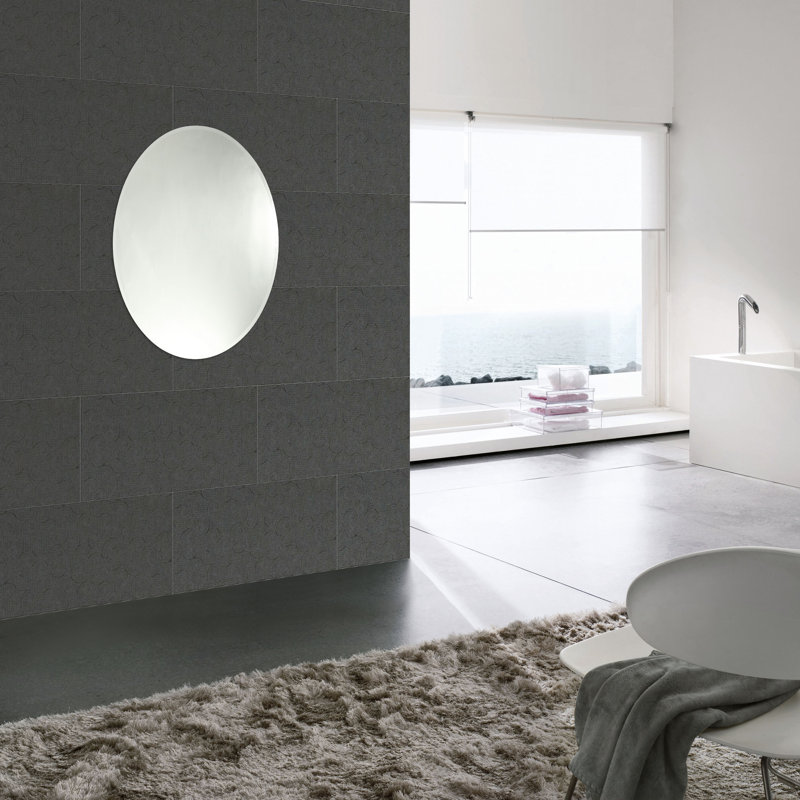 Babers Round Wall Mirror, 35.43" H x 27.56" W