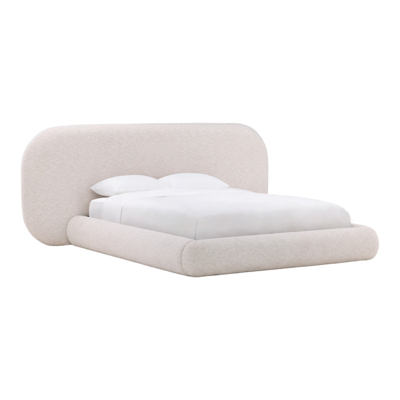 Lit plateforme tapissier Ringo, Kaia Snow, Grand