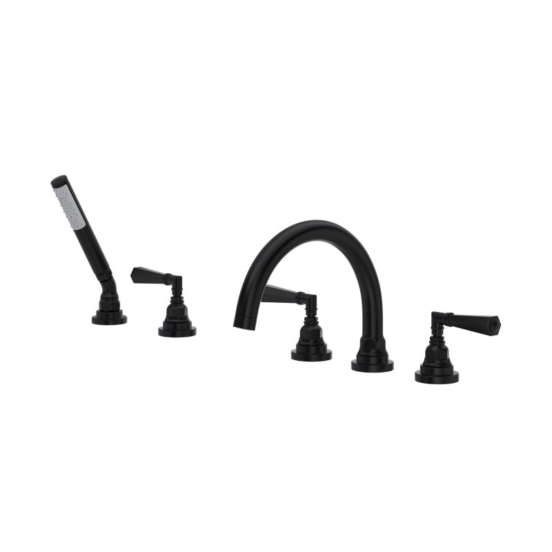 San Giovanni™ 5-Hole Deck Mount Tub Filler, Polished Nickel, Level