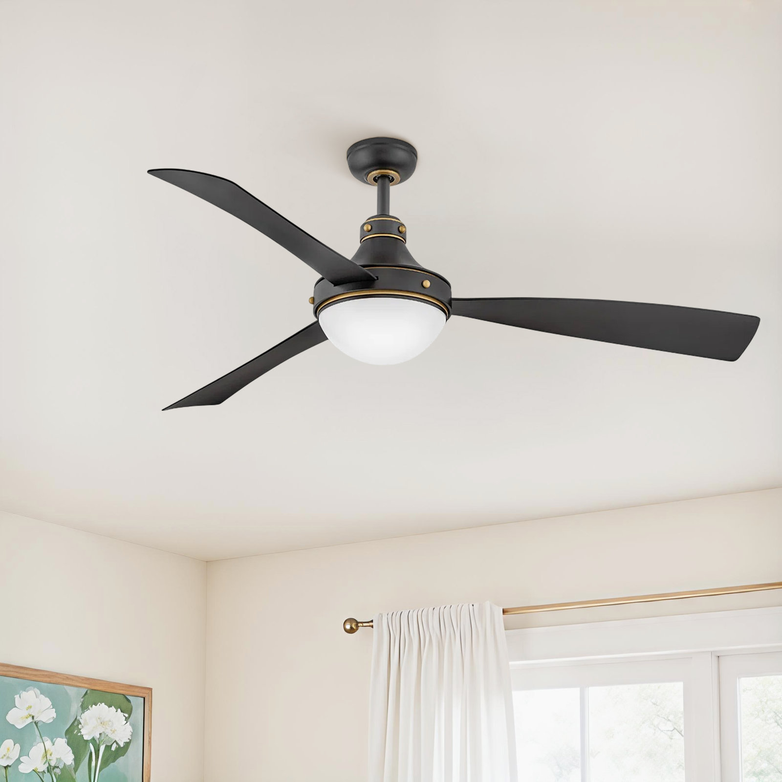 Cascade LED Smart Fan, Matte Black