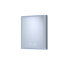 Pharmacie rectangulaire en aluminium argenté, 24 po X P 30 po H, encastré / à fixation en surface, charnière gauche, avec miroir, lumière DEL et horloge | Idée de cadeau