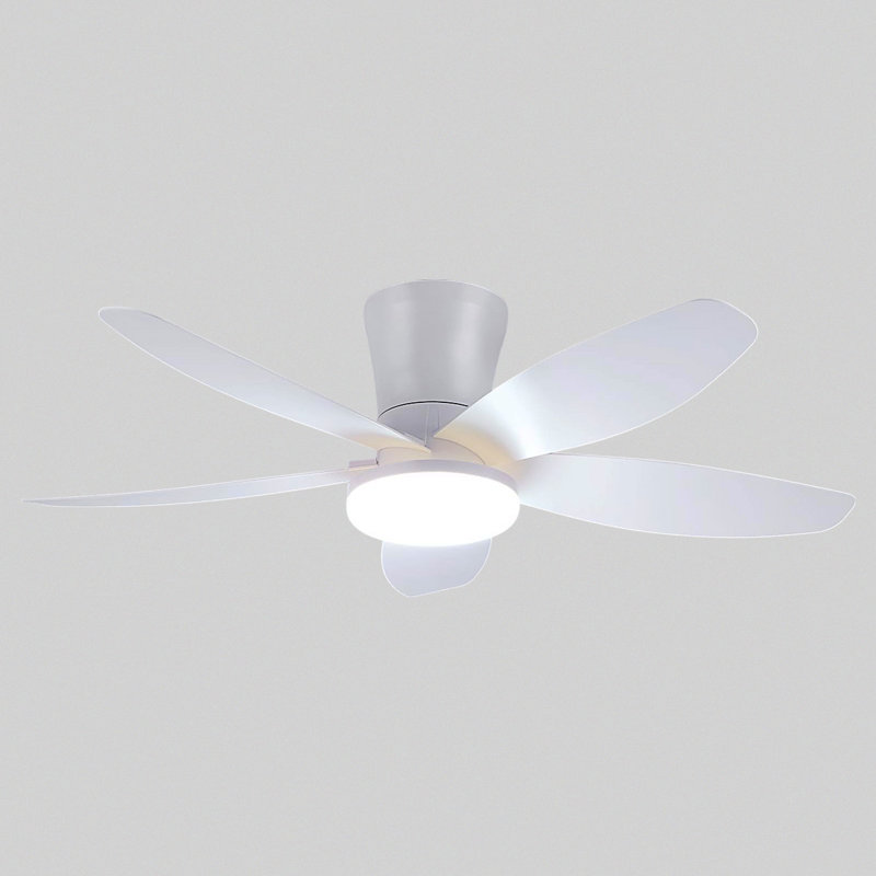 42”Low Profile Ceiling Fan with Lights & Remote, 5-Speed Wind, Dimmable 3-Color LED, Reversible DC Motor,Timer, Memory Function for Bedroom/Living Room/Patio Use 