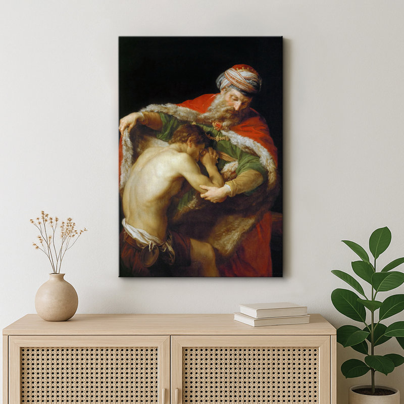 Retour du fils prodigue, œuvre d'art baroque, images de paraboles bibliques, impression sur toile encadrée, Toile tendue