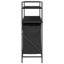 Vidaxl Laundry Basket 3 Compartments With Shelves Black