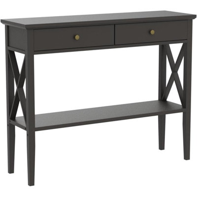 Console Table with Drawers, Narrow Wood Accent Sofa Table Entryway Table with Storage Shelf -  Breakwater Bay, BA2B97C04C03431FA8E8D090F87536BB