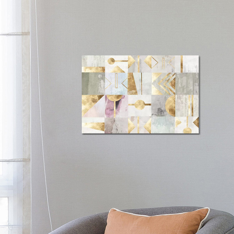 Gold Deco by PI Studio - Wrapped Canvas Painting, 66.04 cm H x 45.72 cm W x 1.91 cm D