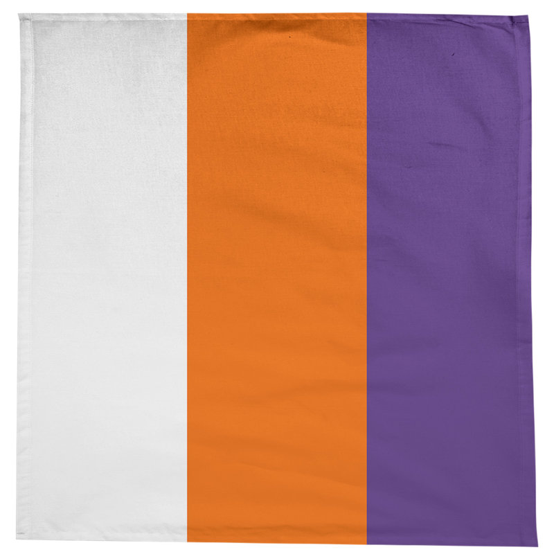 Nappe Clemson, Blanc / orange / mauve