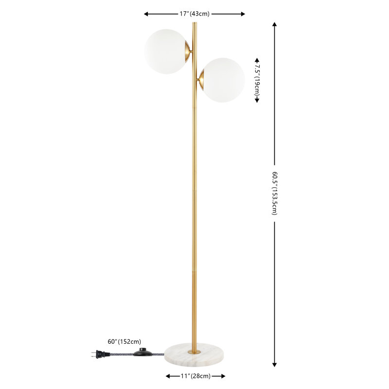 Kus 60.5'' Brass Gold Tree Floor Lamp
