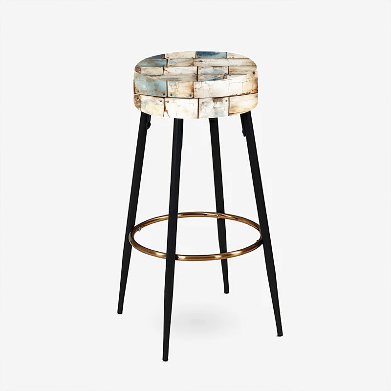 Ensemble de 2 tabourets de bar rustiques et rustiques modernes, Blanc