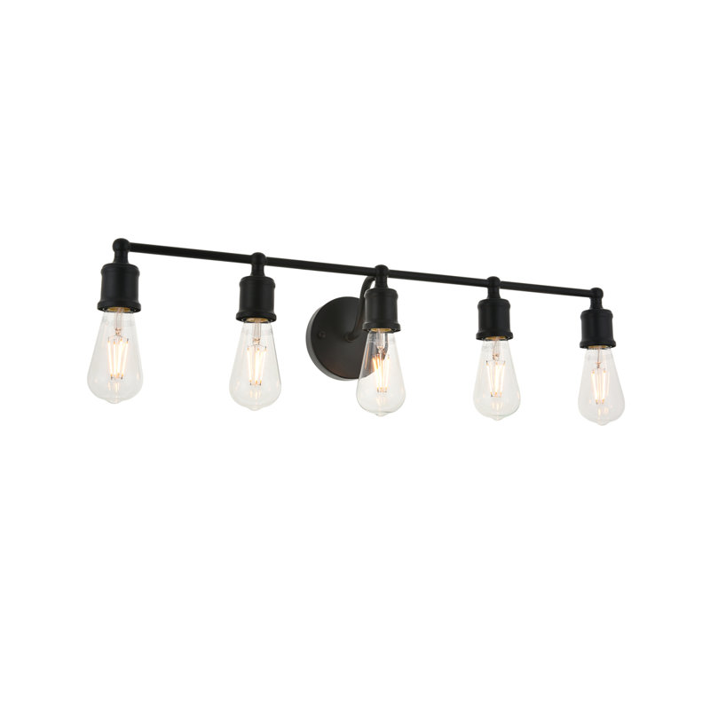 Applique à bras à intensité variable Sumas, Noir, 5 lumières, H 5,6 po x l 28,8 po x P 28,8 po