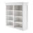 87" White Solid Wood Adjustable Four Tier Bookcase