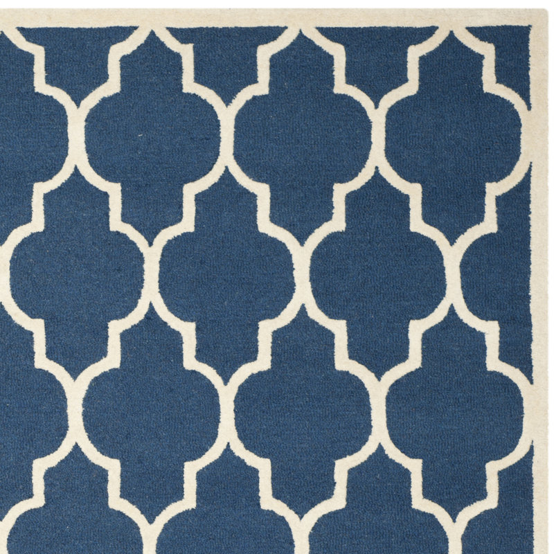 Cannen Hand Tufted Wool Geometric Rug, Rectangle 10' x 14'