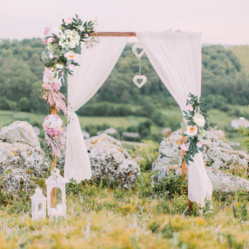 2 pièces de fleurs pour arche de mariage