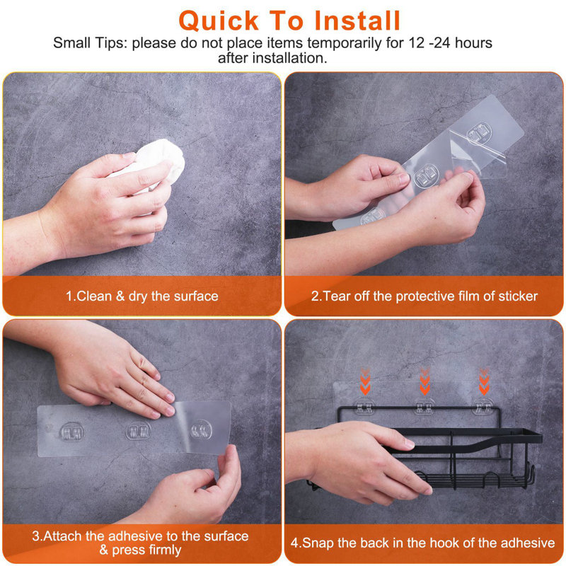 Nielah Wall Mounted Required Shower Shelf