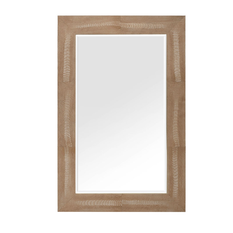 Genuine Shin Leather Accent Mirror