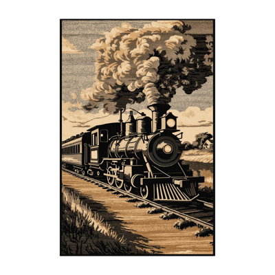 Machine Washable Transportation Black Area Rug