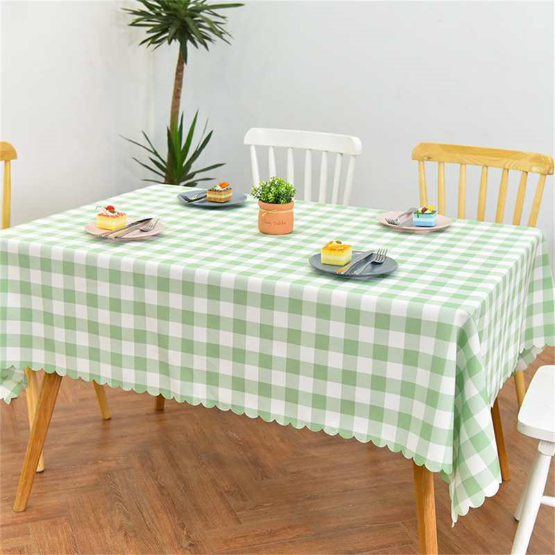 Checkered Polyester Tablecloth, Waterproof & Wrinkle-Free Rectangle Table Cover, 72" L x 60" W