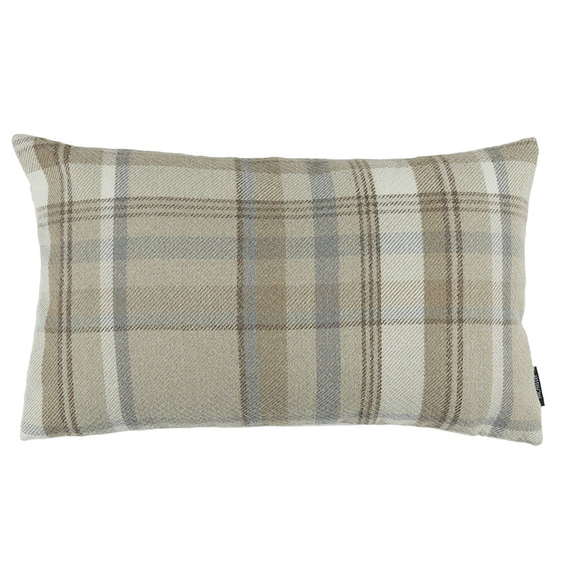 Griggs Plaid Rectangular Cushion, Natural Beige, 40 x 60cm