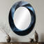 Miroir mural moderne ovale noir bleu fractal noir trou II-67499808