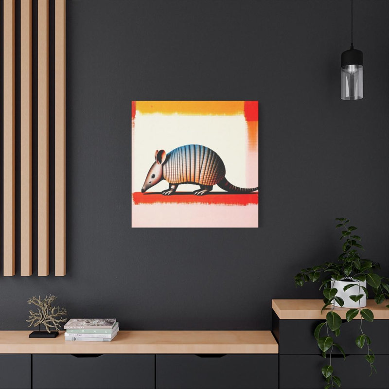 Armadillo, Abstract, Canvas Art Print, 30" H x 30" W