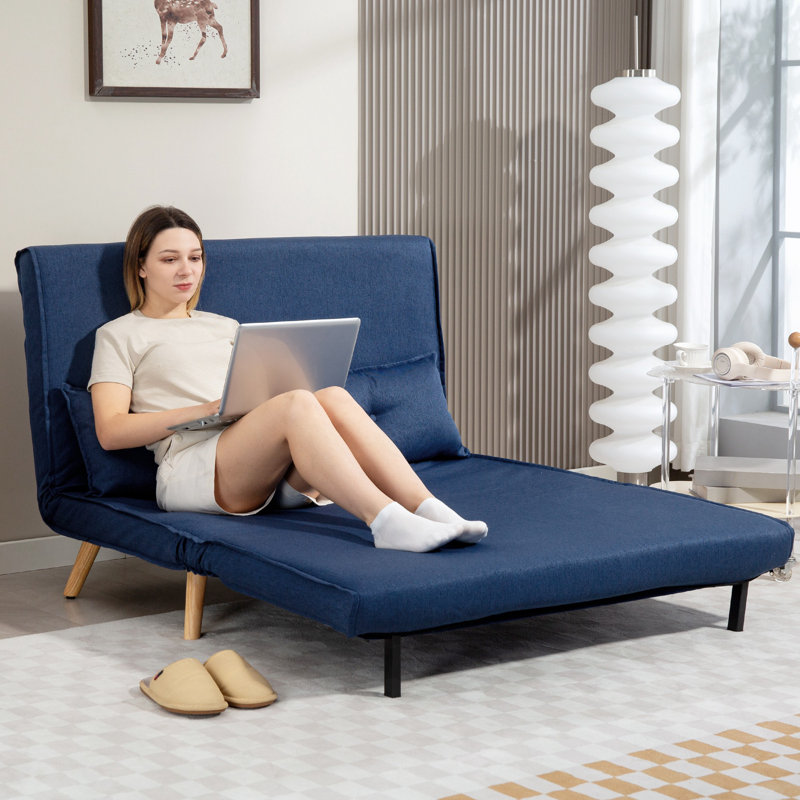 120Cm Sofa Bed, Dark Blue
