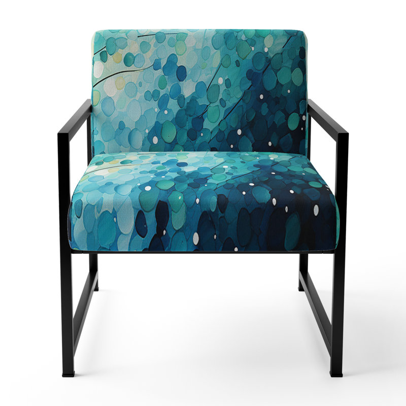 Chaise d'appoint rembourrée Turquoise Tranquility, Noir