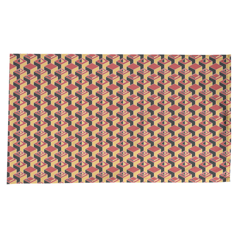 Nappe de gratte-ciels classiques, Rouge/jaune