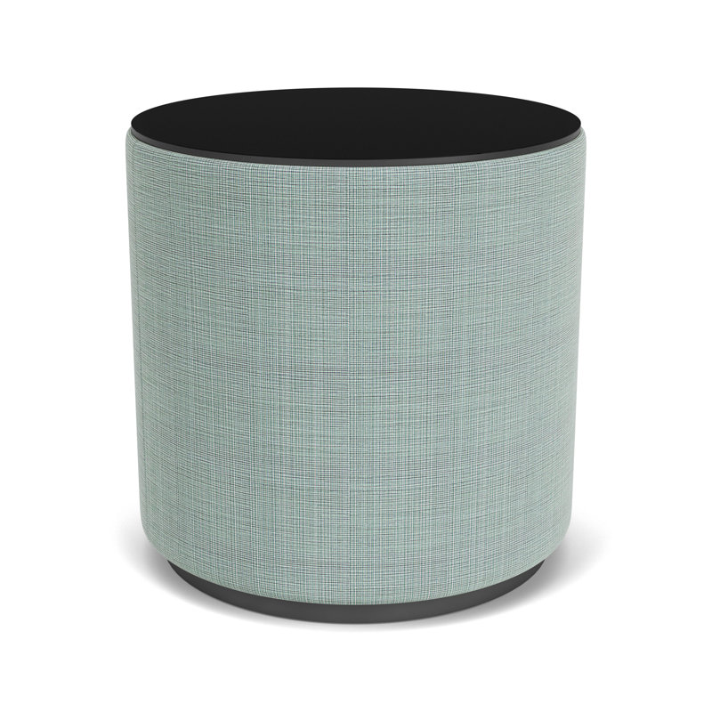 Table de réception avec plateau en stratifié Darsey, 20", Nuit noire, Gris anthracite; écume de mer Chambray