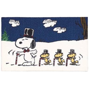 Buy: PEANUTS® Snoopy and Woodstock Winter Slumber Party Doormat