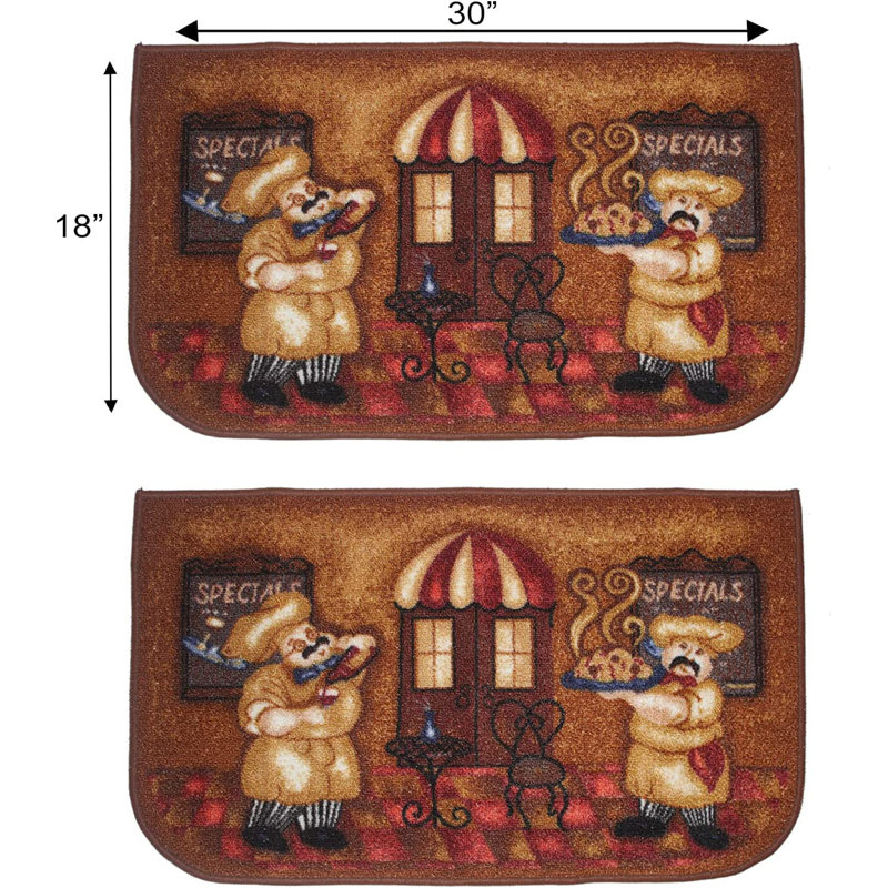 Gambhiri Chef 3 Piece Kitchen Mat Set