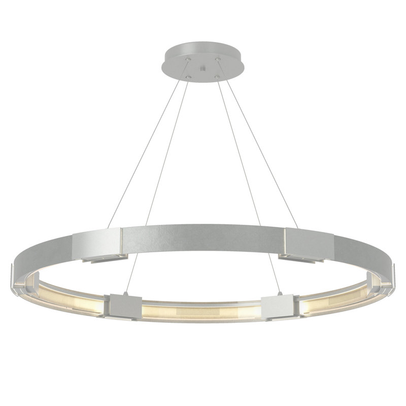 Aura 12 - Light Unique Wagon Wheel LED Chandelier, Vintage Platinum