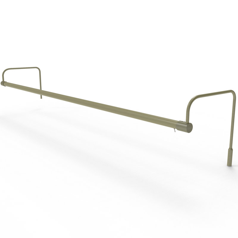 Tru-Slim Dimmable LED Frame Mount Picture Light with Remote, 9" H x 43" W x 9" D, Antique Brass