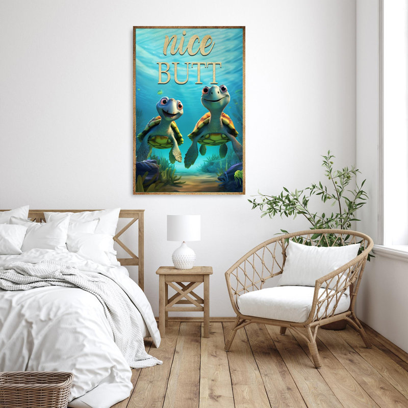 Dieterich, tortues, joli bout à bout - 1 pièce, impression sur toile tendue sur toile tendue, H 36 po x l 24 po x P 1,25 po