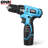 12V 3/8" 21+1 Torque Setting Power Cordless Drill Driver w/ Battery Charger Blue