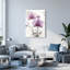 Ensemble de 1 tableau mural aquarelle florale Orchidée violette-898430958