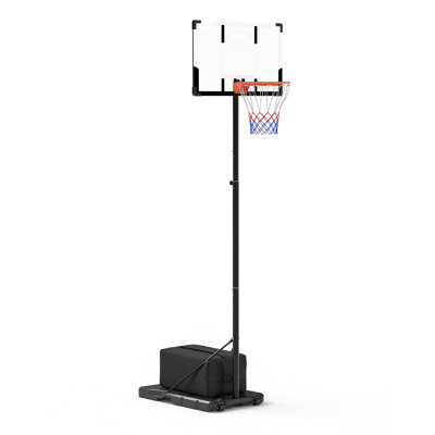 Panier de basketball portatif et réglable, système de basketball intérieur extérieur de 10 pi avec panneau, filet et grande base pour enfants et adultes