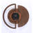 Orange Brown Golden Leather Round Wall Clocks