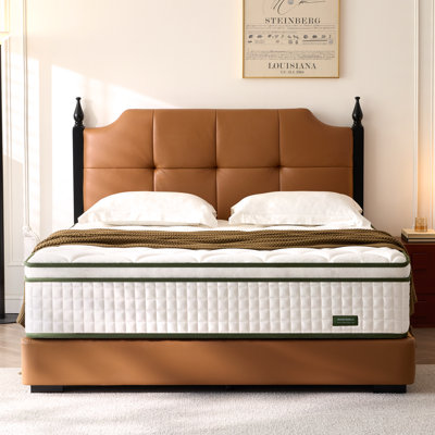  Queen Hybrid Mattress 12 inch Medium Firm for Back Pain Relief, 7-Zone Ergonomic Support, Motion Isolation, Cooling Touch, Fiberglass Free, Mattress in a Box