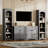 Style Tv Stand With Grey Finish, Adjustable Shelves And Storage For 70" Tvs, Rustic Living Room Furniture Entertainment Center Cabinet Mid-Century Shelves, Sideboard