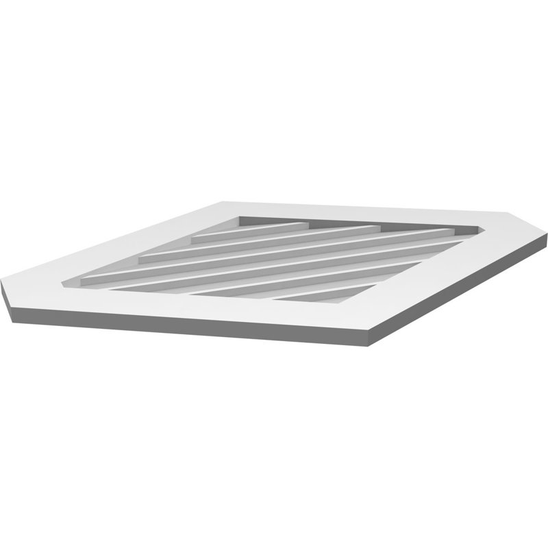 Ventilé vertical à pignon vertical 7/12 po, H 1 po x l 36 po x L 26 po