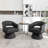 Kiersten Faux Leather Swivel Barrel Chair-94889860-120842946