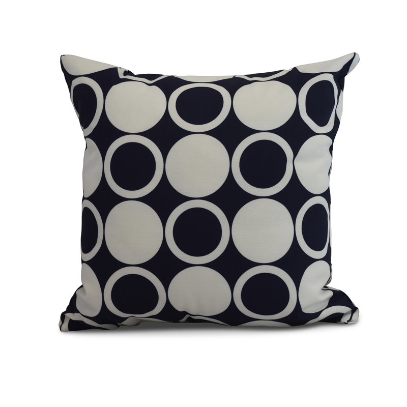 Housse et insert de coussin cubique cubique Flare, Bleu marine, 18 po x 18 po
