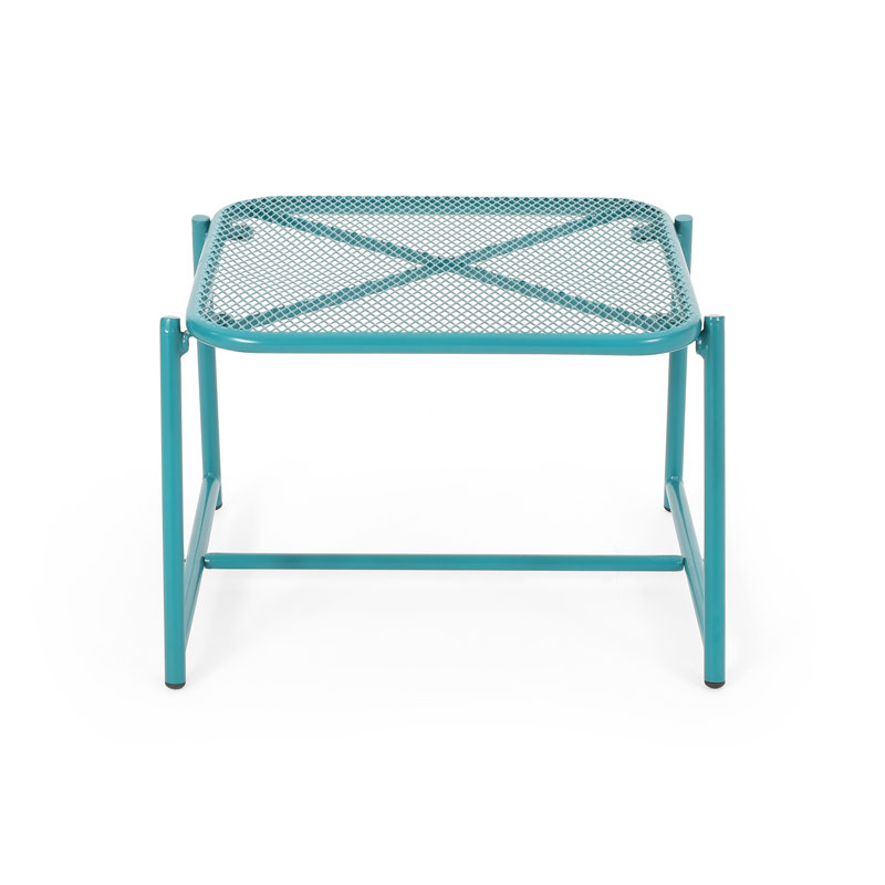 Table d'appoint d'extérieur pour patio, H 13,25 po x l 19,5 po x P 18 po, Sarcelle