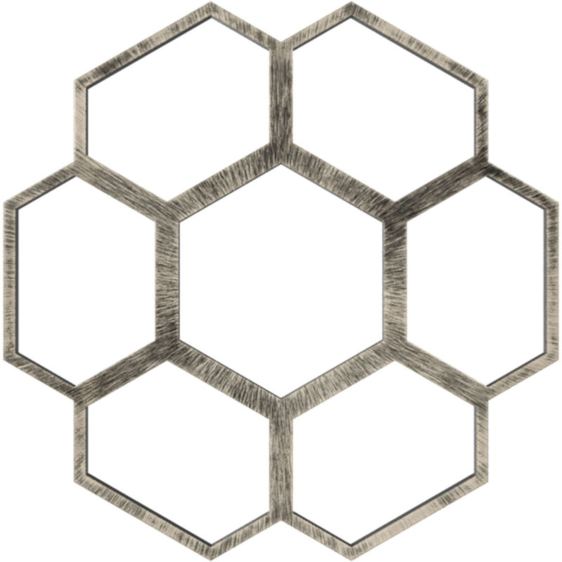28"OD x 12"ID x 3/4"P Florin Architectural Grade PVC Pierced Ceiling Medallion, Antiqued Warm Silver, 28" H x 28" W x 0.75" D