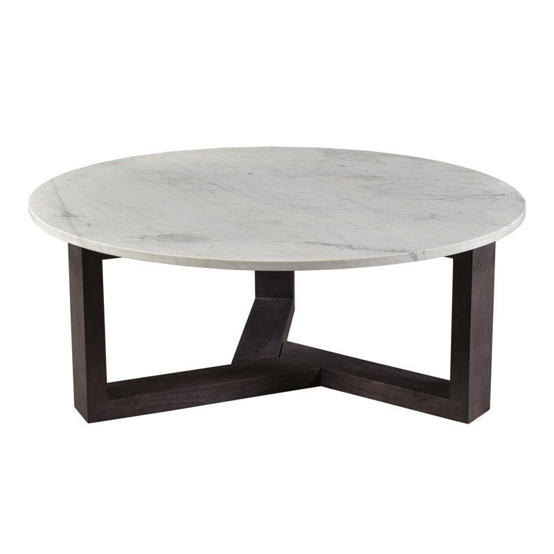 Hollins Marble Top Coffee Table, Charcoal
