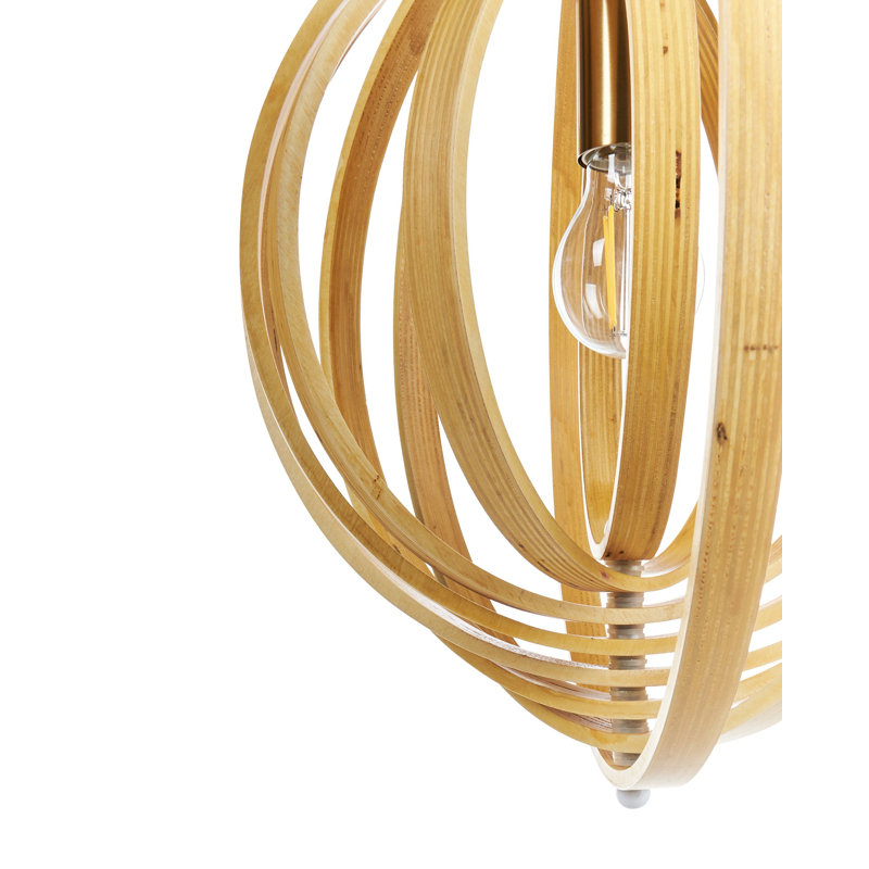 MURRELL 1 - Light Natural Sphere Pendant, Brown/White