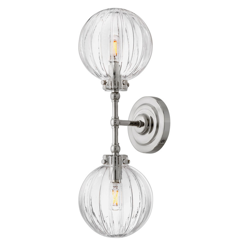 Hinkley Helene Medium Two Light Sconce, Polished Nickel