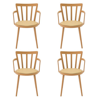 40cm H Full Back Armchair in Orange