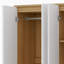 Garde-robe 4 portes avec tiroirs, tablette et tringle