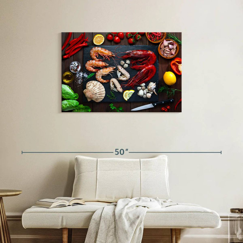Yarlin Cooking Seafood, 24" H x 36" W
